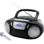 soundmaster SCD5800SW CD-rádio FM UKW, USB, kazeta, rádioprehrávač  vr. mikrofónu čierna