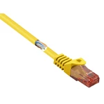 Basetech BT-2270697 RJ45 sieťové káble, prepojovacie káble CAT 6 U/UTP 25.00 cm žltá s ochranou, bez halogénov 1 ks