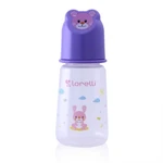 Kojenecká lahvička Lorelli 125 ML s víkem ve tvaru zvířete VIOLET