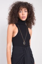 Black women's sweater with turtleneck BSL