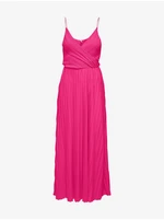 Dark pink Ladies Pleated MaxiDRESS ONLY Elema - Ladies