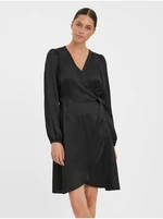 Black women's wrap dress Vero Moda Sabi - Women