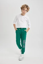 DEFACTO Boy Printed Waist Tie Elastic Leg Pocket Jogger Sweatpants