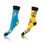 Bellinda 
CRAZY SOCKS 2x - Veselé ponožky 2 páry - svetlo modrá - žltá