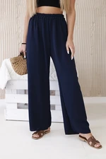 Wide trousers navy blue