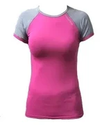 Women's functional bamboo T-shirt with short sleeves - fuchsia