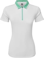 Footjoy Colour Block Lisle White/Mint S Polo