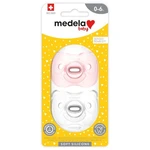 MEDELA Měkký celosilikonový dudlík Girl 0-6m 2 ks