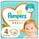 PAMPERS Premium Care plenky vel. 4, 9-14 kg, 52 ks