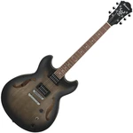 Ibanez AS53-TKF Transparent Black Flat Guitare semi-acoustique