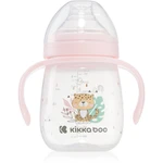 Kikkaboo Savanna Cup with Silicone Spout hrnek s držadly 6 m+ Pink 240 ml