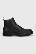 Farmářky Calvin Klein Jeans EVA LACEUP BOOT MID pánské, černá barva, YM0YM00833