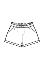 WOMEN'S SHORTS L-SH-4002 WHITE