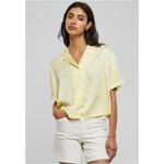 Women's Viscose Satin Holiday Shirt Soft Yellow