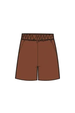 WOMEN'S SHORTS L-SH-4013 BROWN