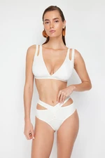 Trendyol Bridal Ecru Triangle Cut Out/Windowed Bikini Top