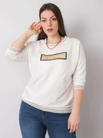 Larger cotton ecru sweatshirt