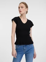 Black women's T-shirt with short sleeves ORSAY