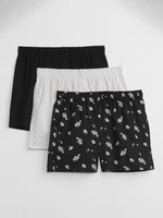 Set of three men's boxer shorts in navy blue and white GAP