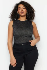 Trendyol Curve Black Bodysuit Fine Knitwear Shiny Blouse