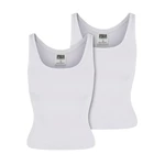 Women's Organic Basic Tank Top 2 Pack - White + White