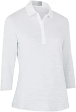 Callaway Space Dye 3/4 Sleeve Womens Brilliant White M Polo-Shirt