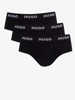 HUGO Slipy 3 ks Černá