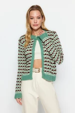 Trendyol Mint Agraph Részlet kötöttáru Cardigan