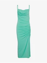 Green women's midi dress with straps VERO MODA Hevi - Women