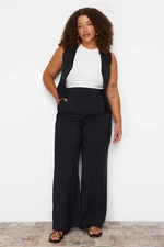 Trendyol Curve Black Wideleg Woven Trousers