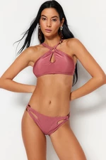 Trendyol Dusty Rose Akcesoria Szczegółowy dół bikini