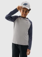 4F Long-Sleeved T-Shirt for Boys - Grey