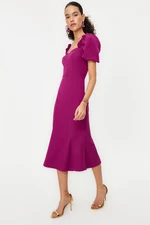 Trendyol Purple Collar Detailed Elegant Evening Dress