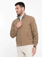 Ombre Clothing Harrington Bunda Hnědá