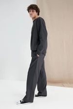 Trendyol Anthracite Oversize Textured Label Detail Sweatpants