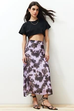 Trendyol Multi Color Patterned Chiffon Fabric A-line Midi Length Woven Skirt