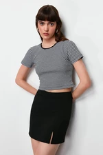 Trendyol Black Flexible Mini Short Skirt