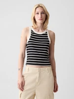 Black women's striped crop top GAP