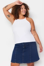 Trendyol Curve White Halter Neck Basic Knitted Undershirt