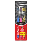 COLGATE Zubná kefka ZIG ZAG Charcoal Medium 3 ks