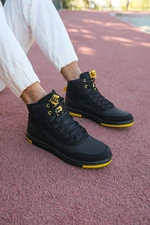 Riccon Black Yellow Men's Sneaker Boots 00122262