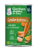 GERBER Organic chrumky s mrkvou a pomarančom 35 g,GERBER Organic chrumky s mrkvou a pomarančom 35 g, 10m+