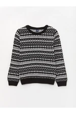 LC Waikiki Crew Neck Patterned Long Sleeve Boy's Knitwear Sweater