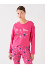 LC Waikiki Crew Neck Printed Long Sleeve Women's Pajama Set