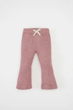 DEFACTO Baby Girl Bell-bottom Pocket Bow Waffle Leggings