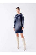 LC Waikiki Crew Neck Striped Long Sleeve Women's Dress