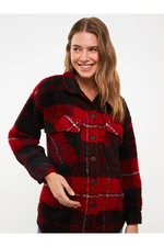 LC Waikiki Plaid Long Sleeve Flannel Maternity Lumberjack Shirt Jacket