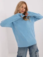 Light blue women's turtleneck