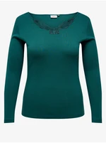 Green women's long sleeve T-shirt ONLY CARMAKOMA New Kira - Women