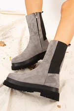 Fox Shoes Women's Gray Suede Boots